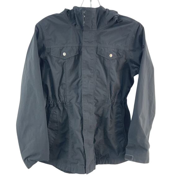 The North Face Black Hooded Windbreaker Jacket Girls’ Size Large Preowned